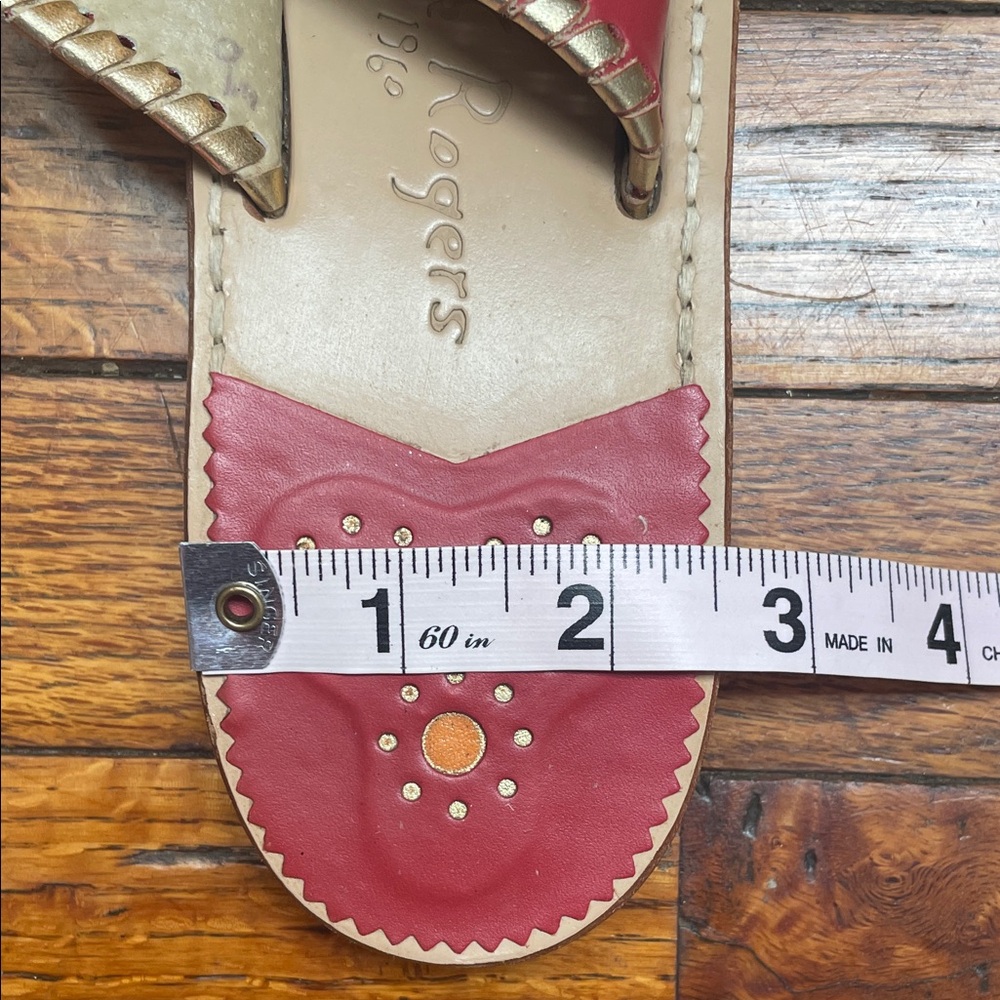 Jack Rogers Women's Red and Tan Sandals - Picture 10 of 12